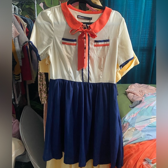 Peter Pan Collar Shirt Dress Dear Creatures - Picture 2 of 3